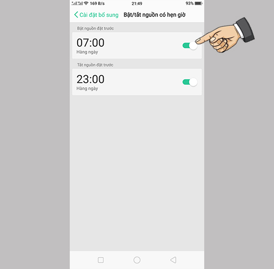 Điều chỉnh thời gian